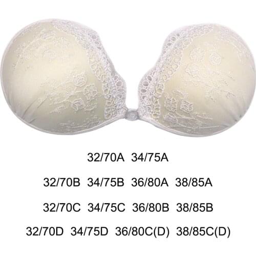 Women Invisible Bra Super Push Up Seamless Self-Adhesive Sticky Wedding Party Front Strapless A B C D Cup Fly Bra