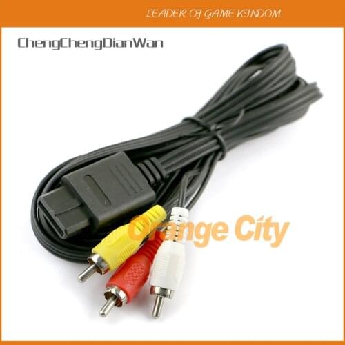 ChengChengDianWan 1.8M 6FT AV TV S-Video Super For N 64 For SNES For NGC For N64 AV Cable 10pcs/lot