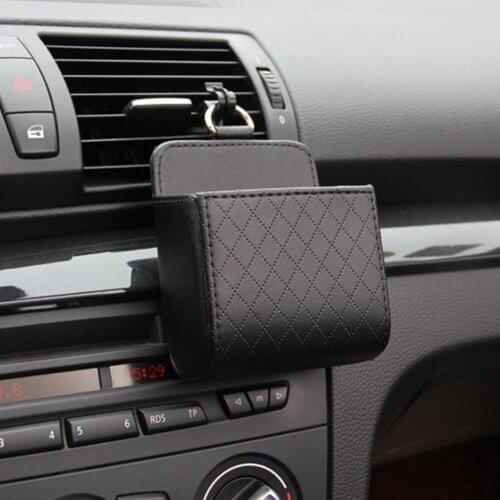 Car Dashboard Air Vent Outlet Phone Holder Pocket Storage Basket Organizer Hanging Ditty Bag Car Accessories Dropshipping