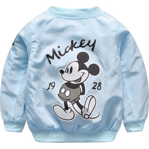 Disney cartoon Mickey childrens jacket middle and small childrens baby short jacket cardigan boys and girls top clothes