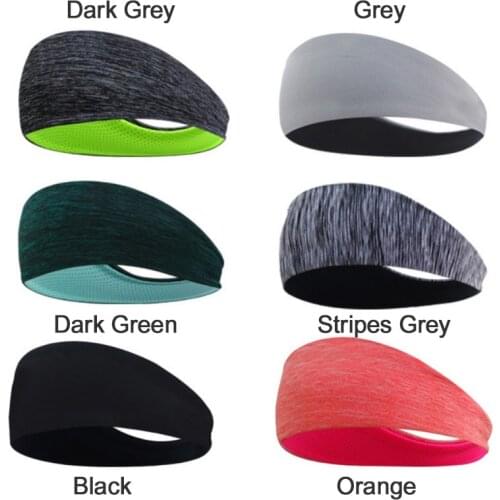 Stretch Absorbent Cycling Yoga Sport Sweat Headband Women and Men Running Hair Bands Elastic Head Sweat Bands