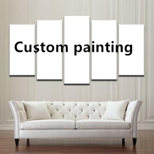 Custom Made Painting Abastract Art Wall Picture 5 Pieces Customized Home Decoration Canvas Prints Drop Shipping
