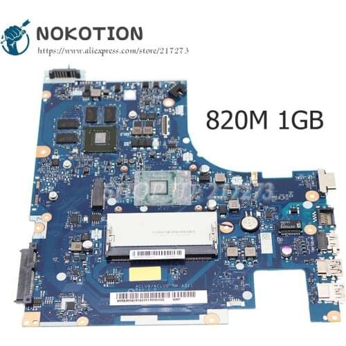 NOKOTION For Lenovo G50-30 Laptop Motherboard DDR3 820M 1GB with Processor onboard ACLU9 / ACLU0 NM-A311 5B20G91619