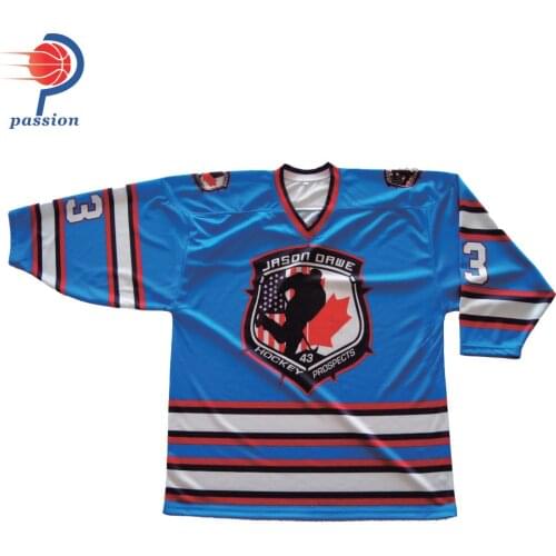 MOQ 5pcs Teenagers Team Ice Hockey Jersey and Socks Sublimation 100% Polyester