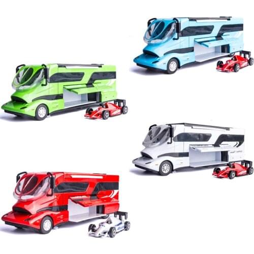 Simulation RV luxury travel alloy car model,die-casting sound and light back to childrens educational car model,free shipping