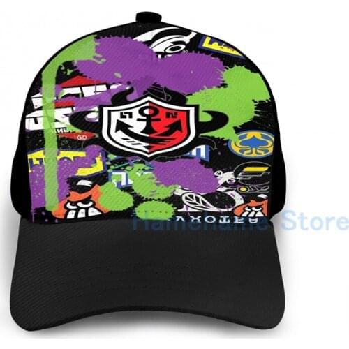 Fashion Splatoon Inspired Ink Splat Brand Basketball Cap men women Graphic print black Unisex adult hat