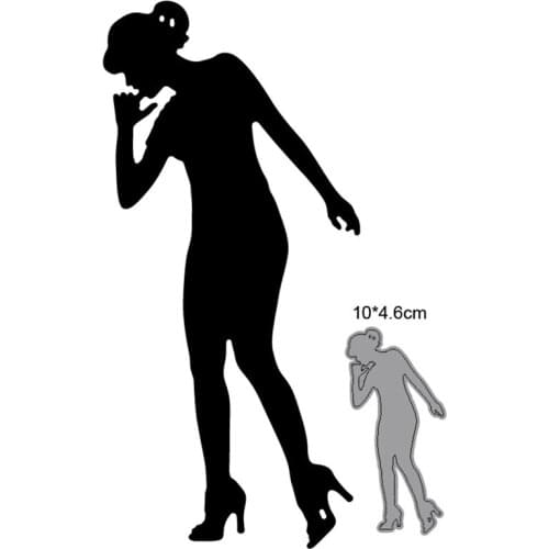 Thinking Woman Metal Cutting Dies Cut Die Mold Scrapbooking die Decoration Paper Craft Embossing Dies New For 2021 Stencils dies