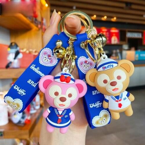 Fashion Keychain Cartoon Navy Bear Anime Key chain Womens Bag Charm Keychain Accessories Creative Friends Small Gift Keychain