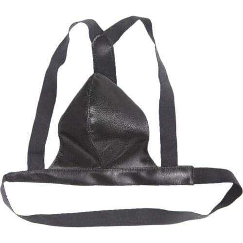 Men U Convex Pouch G-String PU Faux Leather Bandage Cockring Thong Bulge Tall And Straight Strange Clothes Gay Appeal Underwear