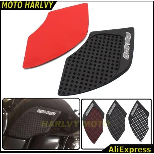 Motorcycle Stickers Black Tank Traction Pad Side Gas Knee Grip Protector 3M For Honda CB400