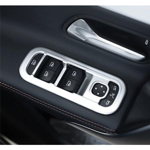 Fit fo Mercedes Benz 19 new A-class interior trim door panel for a180l a200l modified glass control frame decorative sticker