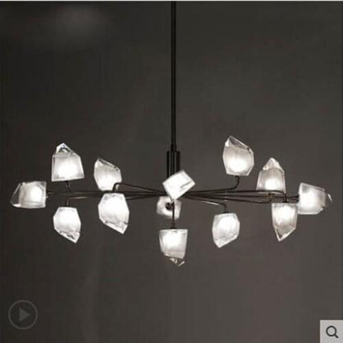 Post-modern minimalist lamp living room designer model room soft decoration chandelier creative personality restaurant glass led