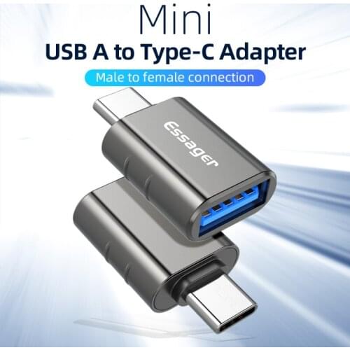 Durable Essager USB 3.0 Type-C OTG Adapter High Speed Data Transfer USB Male Converter For Macbook Xiaomi Samsung OTG Connector