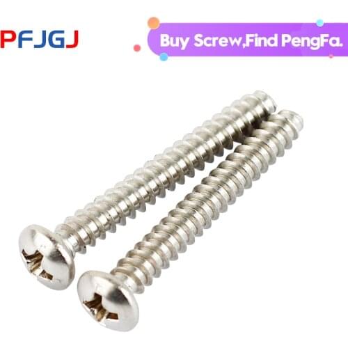 Peng Fa 304 stainless steel round head flat tail tapping screw pan head yb845 tapping screw M2M2.6M3M4M5