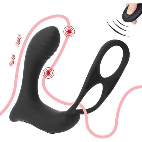 Silicone Sex Toy For Men Male Prostate Massage Vibrator Delay Ejaculation Anal Plug Prostate Stimulator Butt Plug