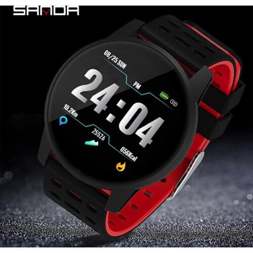 SANDA Mens smart watch women heart rate monitoring health sports digital watch alarm clock Bluetooth bracelet relogio masculino