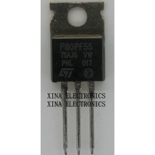 STP80PF55 80PF55 55V 80A TO-220 ROHS ORIGINAL 10PCS/lot Free Shipping Electronics composition kit