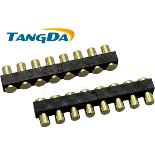 TANGDA 8pin pogo pin connector 8P SMD PG1.5-8P 2.54PH 4.5 Hmm gold plate: 1u" female pitch: 2.54 mm (There is no spring ) AG