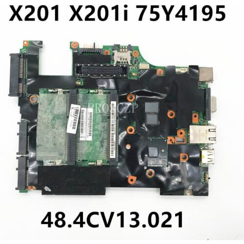 Free shipping For Thinkpad X201 X201I Laptop motherboard 75Y4195 48.4CV13.021 08270-2 With I3-370M CPU working well