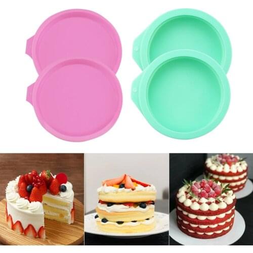 6/8 Inch Silicone Layered Cake Mold Round Shape Silicone Bread Pan Toast Bread Mold Pure Cake Tray Mould Non-stick Baking Tools