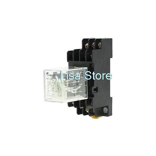 12VDC Coil 3PDT 11P 11Pins General Purpose Power Relay 5A 250VAC/28VDC w Base