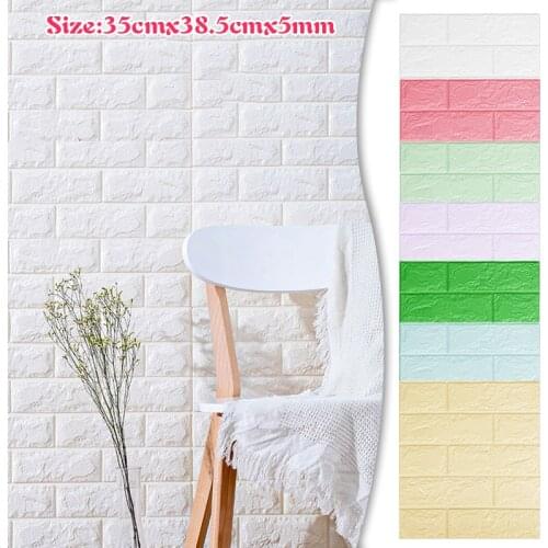 1PC 3D Brick Wall Sticker Waterproof Self Adhesive Wall Foam Wallpaper Living Room Bedroom Kitchen TV Backdrop Decoration