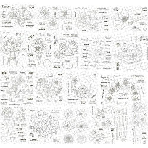 FLOWER Transparent Clear Silicone Stamp/Seal for DIY scrapbooking/photo album Decorative clear stamp sheets A5005