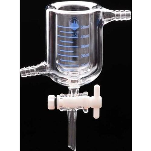 Double Beaker 50ml PTFE Piston Jacket Beaker Photocatalytic Reactor
