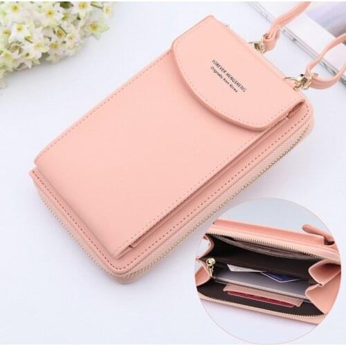 Hot Sell Mobile Phone Bags With Metal Opening Crossbody Bags Women Mini PU Leather Shoulder Messenger Bag For Girls Gift 2021
