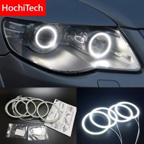 HochiTech for Volkswagen VW Touareg 2007-2010 Ultra bright SMD white LED angel eyes 12V halo ring kit daytime running light DRL