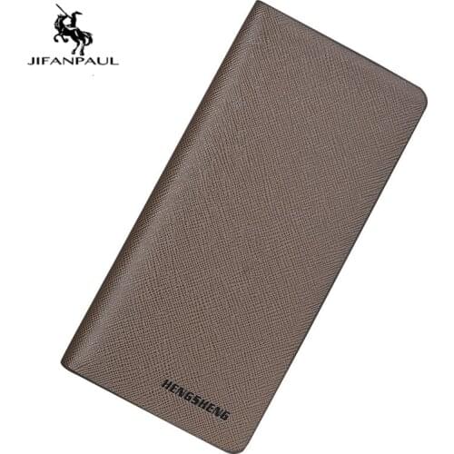 JIFANPAUL 2020 New Mens short wallet Korean youth cross pattern wallet multi-function wallet multi-card wallet large capacity
