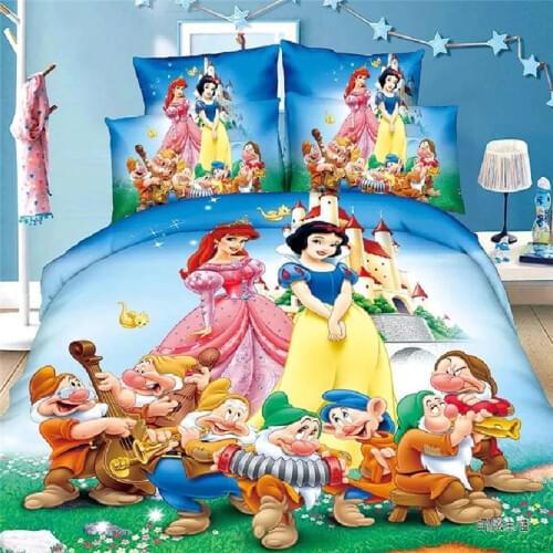 Disney Rapunzel Cinderella Princess Kids Girls Bedding Set Duvet Cover Bed Sheet Pillow Cases Twin Single Size Drop Shipping