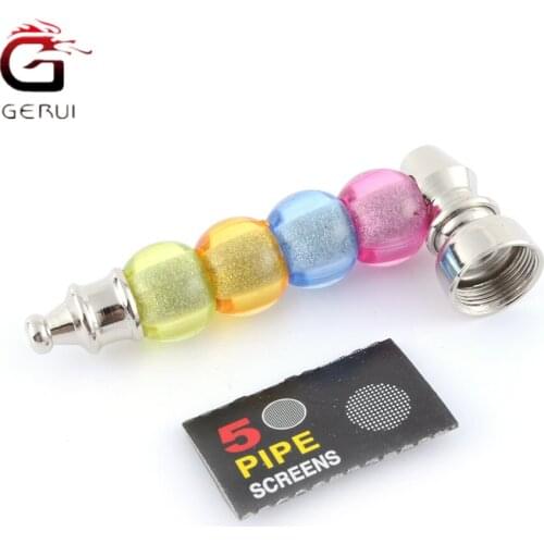 Metal Smoking Pipe Travel Portable Smoke Pipe Metal Bowl Strainer Smoking Accessories Gadgets for Men