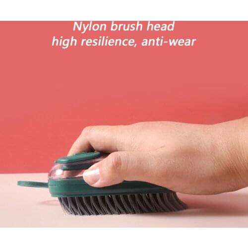 Multifunctional Liquid Addition Clothes Shoes Laundry Cleaning Brush Handheld Kitchen Dishwashing Pot Washing Soft Brushes