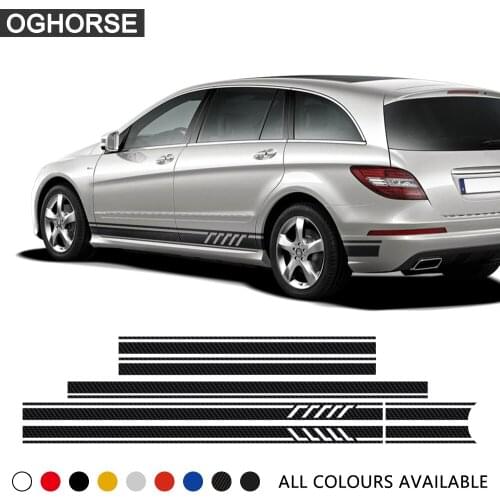 Edition 1 Car Door Side Stripes Skirt Sticker Vinyl Decal For Mercedes Benz R Class W251 R300 R320 R350 R500 R63 AMG Accessories