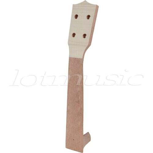 Ukulele Neck Unfinished For 26 Inch Tenor Hawaii Guitar Luthier DIY Parts Okoume With Maple Rotten Wood Head Veneer