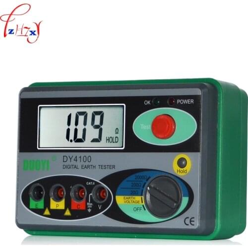 New Ground resistance tester DY4100 high precision digital lightning protection test ground shake table AA 1.5V * 6 / 12V * 1