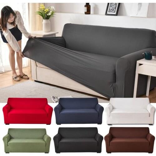 Solid color Sofa Covers for Living Room Elastic Universal Stretch Nonslip Deep Sofa Couch Cover Sofa Slipcover Protector Antidus