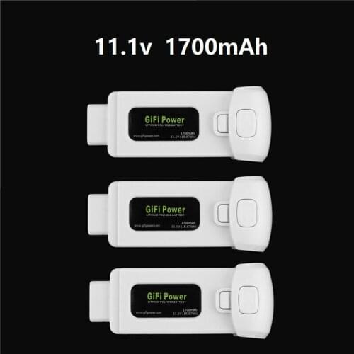 Original 11.1V 1700mAh 18.87Wh Lipo Battery for Yuneec Breeze Flying Camera Drone Extra Replacement Rechargeable Battery 3Pcs