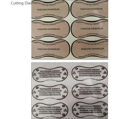 50Pcs/lot Transparent Hygiene Label Clear Tape Swimwear Lingerie Underwear Adhesive Bikini Try On Sticker Labels Diy Crafts