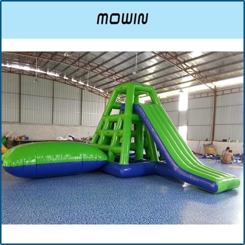 Sale of water park water slide games, large inflatable water slide, water can climb the shelf slide