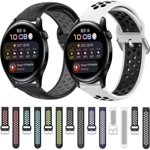 Sport Silicone Breathable Strap For Huawei Watch 3 Wrist Bracelet for Huawei Watch3 GT 2e GT2 42mm 46mm Replacement Watchbands