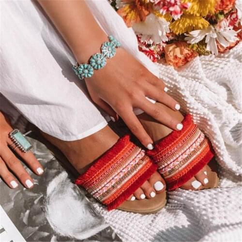 Women Slippers summer new open toe Bling Rome Beach flat Slide ladies outdoor Breathable Casual shoes woman shoes Sandalias