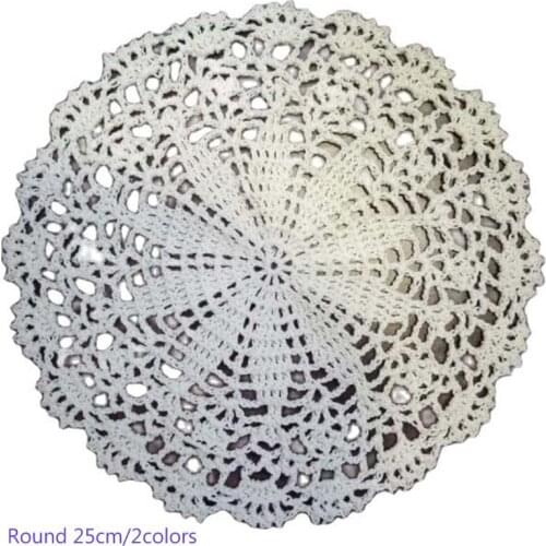 Modern lace crochet Placemat coffee cotton Table place Mat cloth Doily Cup tea Coaster mug Christmas dining drink Pad kitchen