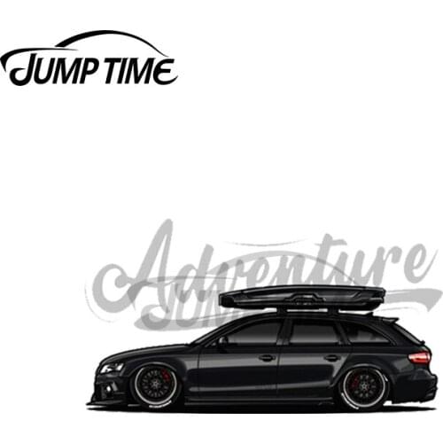 Jump Time 13 x 4.2cm For RS6 Avant Touring Mode Vinyl JDM Bumper Trunk Graphics Waterproof Drift DIY Cartoon Decal Accessories