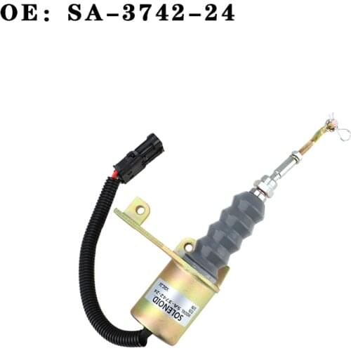 Flameout switch flameout solenoid valve for excavator parts 24V OE: SA-3742-24 Made in China