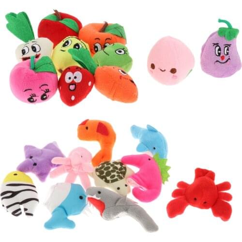 10 x Small Cotton Finger Puppets Cartoon Hand Puppet Toy, Gifts for Children Birthday Kids Party Baptism Baby