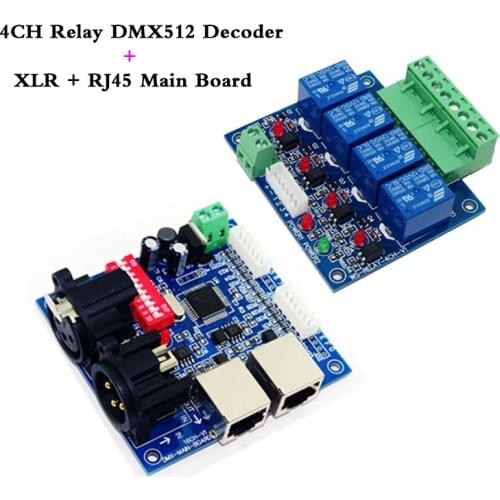 DMX512 4CH Relay switch Controller, DMX relay control,4way relay switch
