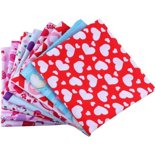 50*140CM Valentines Day Cartoons pattern Polyester cotton Fabric Patchwor Printed for Tissue Kids Home Textile for Sewing