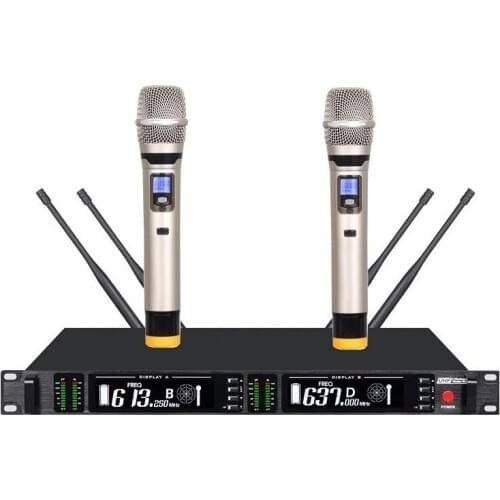 Bolymic Wireless microphone uhf Professional Dual Channels Handheld Wireless Microphones